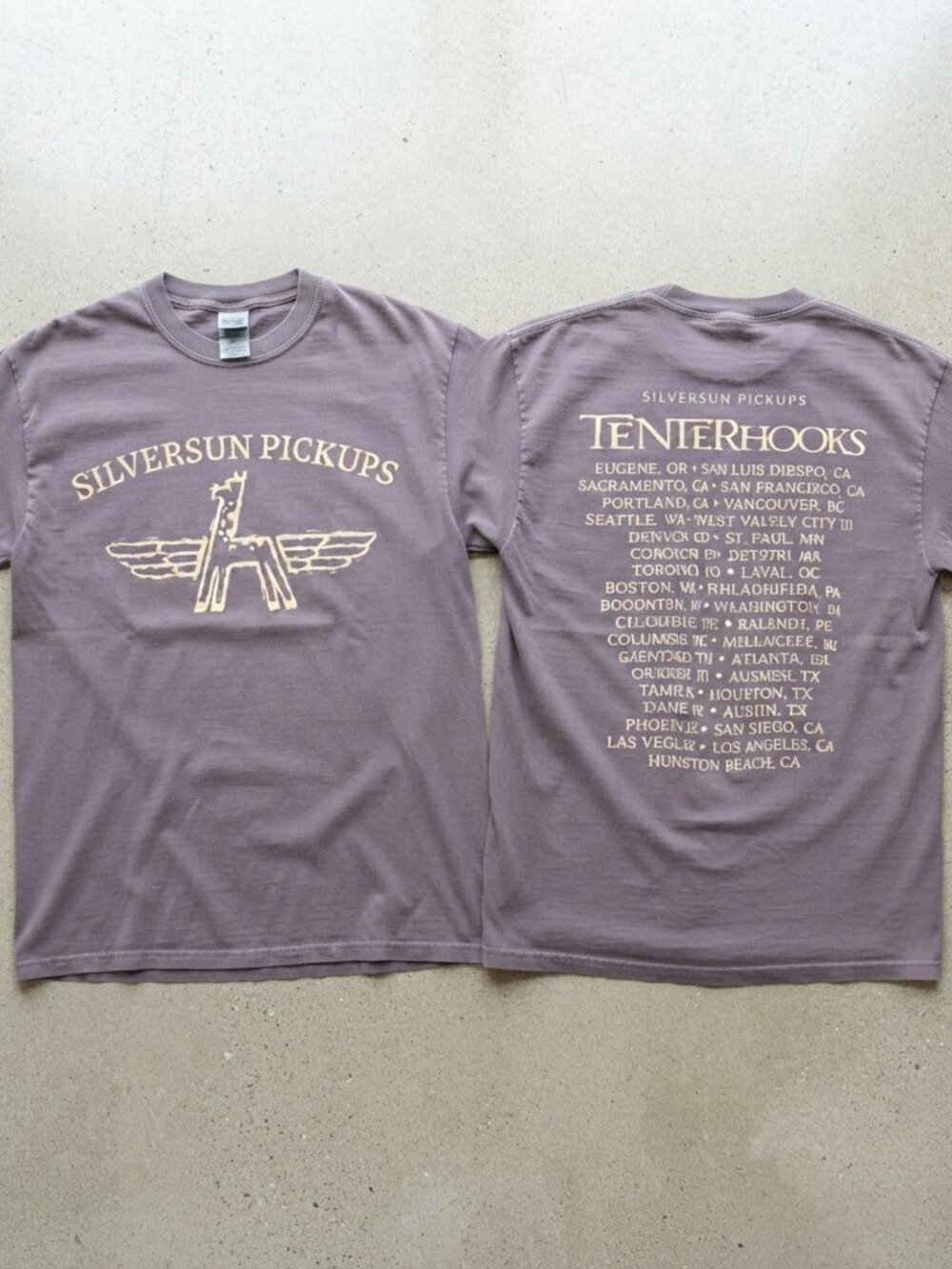 Silversun Pickups Tenterhooks Tour Purple T-Shirt S-4XL